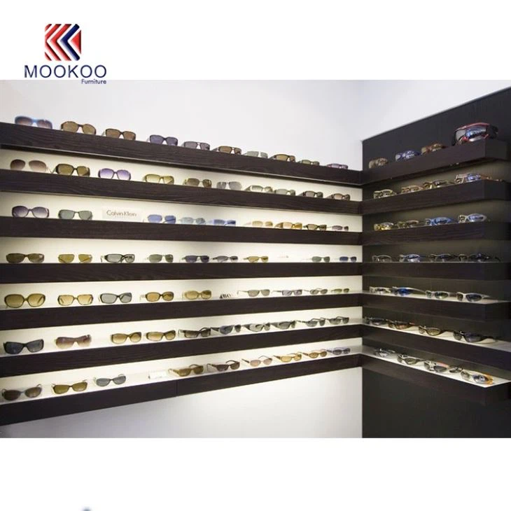 Modern Sunglasses Shop Interior Design Wooden Frames