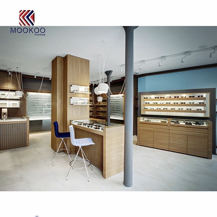 Optical Shop Interior Decoration Display Wall Showcase Design