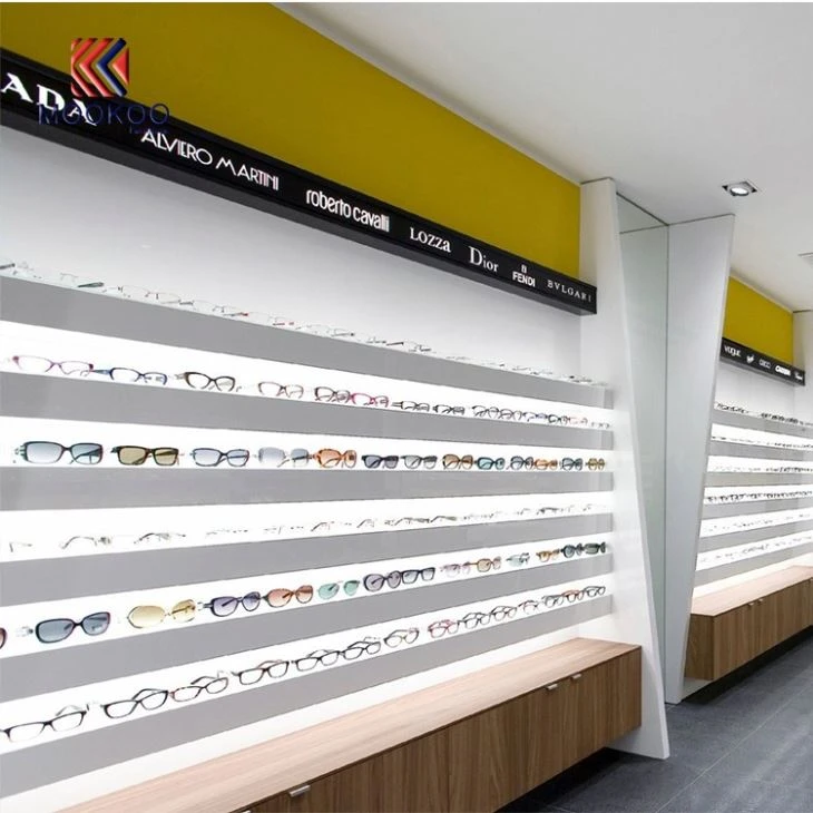 Sunglasses Interior Decoration Furniture Design Showcase Display Rack Wall Bright Style