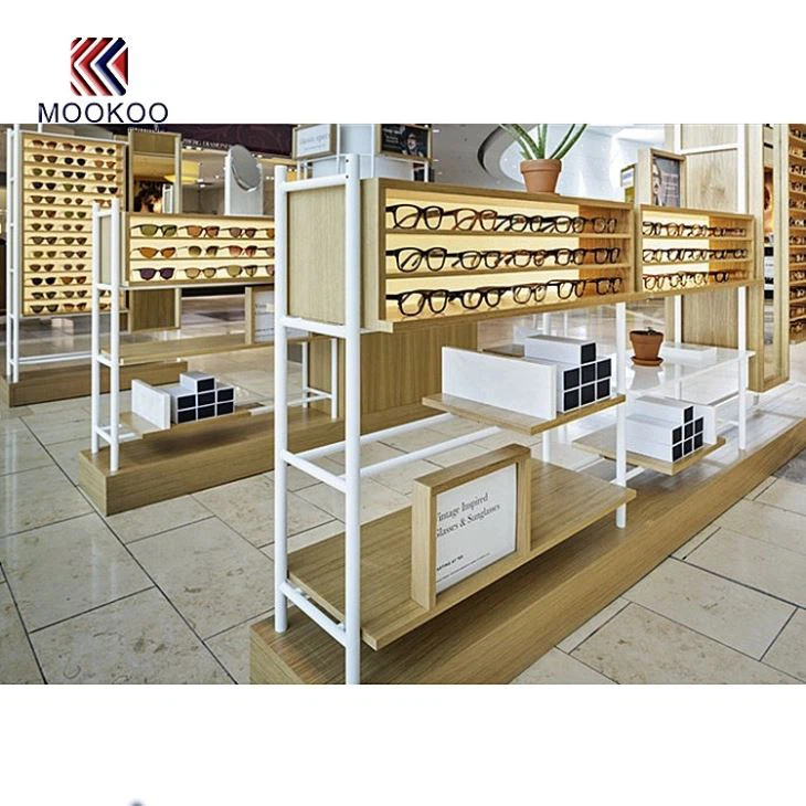 Eyewear Showcase Design Retail Wooden Frames Display For Optical Store