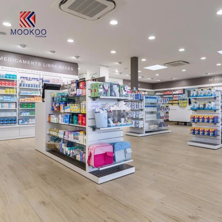 Modern Pharmacy Shop Display Counter